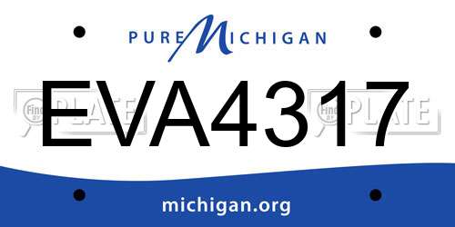 EVA4317 Michigan License Plate