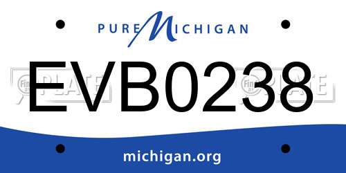 EVB0238 Michigan License Plate
