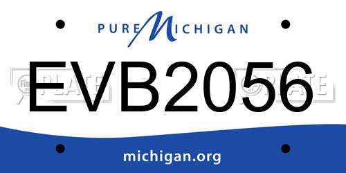 EVB2056 Michigan License Plate