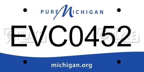 EVC0452 Michigan License Plate