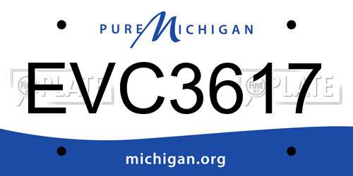 EVC3617 Michigan License Plate