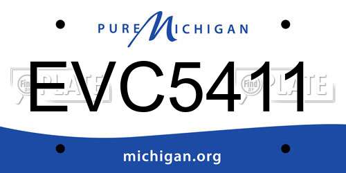 EVC5411 Michigan License Plate