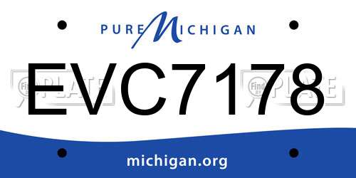 EVC7178 Michigan License Plate