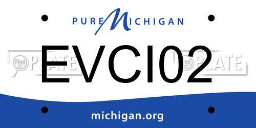 EVCI02 Michigan License Plate