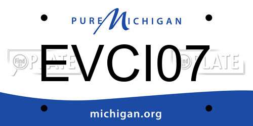 EVCI07 Michigan License Plate