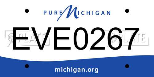 EVE0267 Michigan License Plate