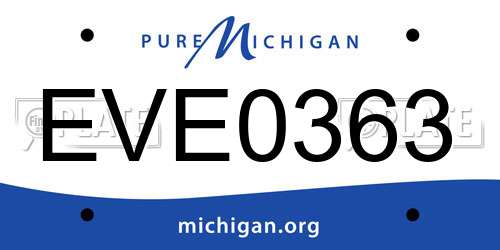 EVE0363 Michigan License Plate