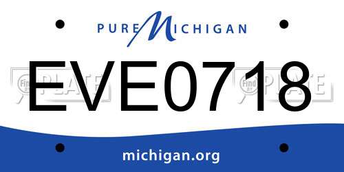 EVE0718 Michigan License Plate
