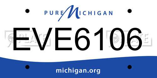 EVE6106 Michigan License Plate