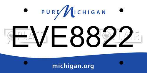 EVE8822 Michigan License Plate