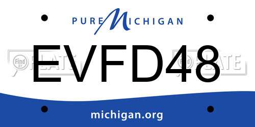 EVFD48 Michigan License Plate