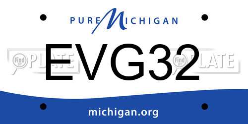 EVG32 Michigan License Plate