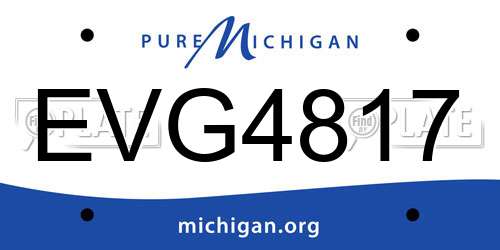 EVG4817 Michigan License Plate