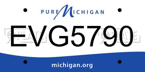 EVG5790 Michigan License Plate