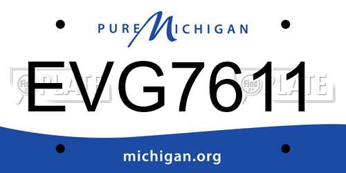 EVG7611 Michigan License Plate