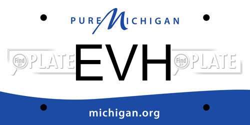 EVH Michigan License Plate