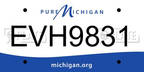 EVH9831 Michigan License Plate