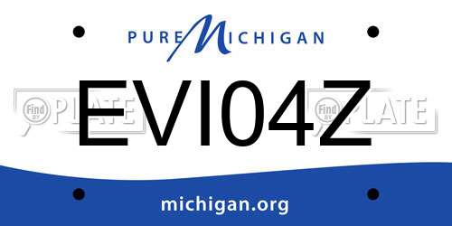 EVI04Z Michigan License Plate