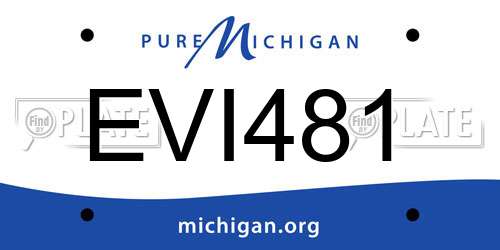 EVI481 Michigan License Plate