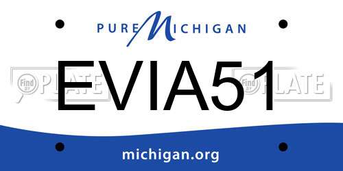 EVIA51 Michigan License Plate
