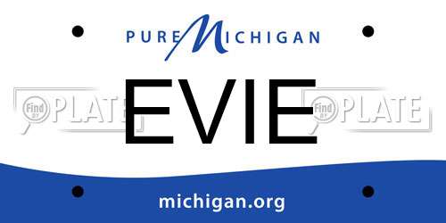 EVIE Michigan License Plate