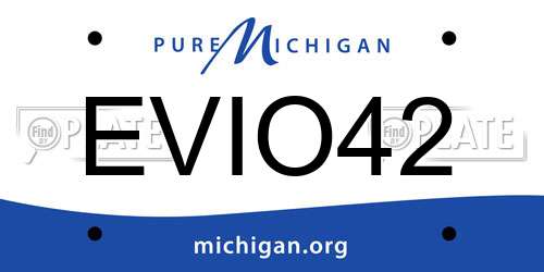 EVIO42 Michigan License Plate