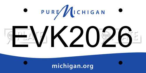 EVK2026 Michigan License Plate