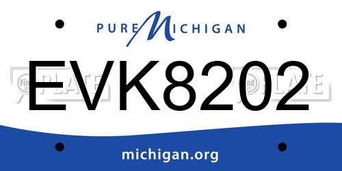 EVK8202 Michigan License Plate