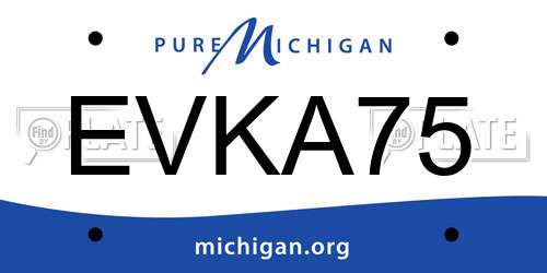 EVKA75 Michigan License Plate