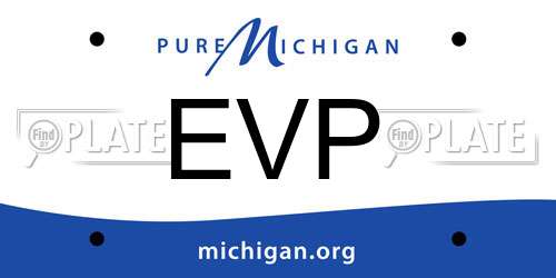 EVP Michigan License Plate