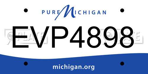 EVP4898 Michigan License Plate