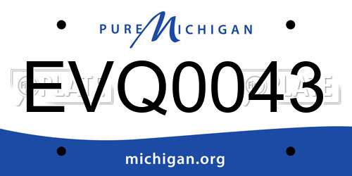EVQ0043 Michigan License Plate