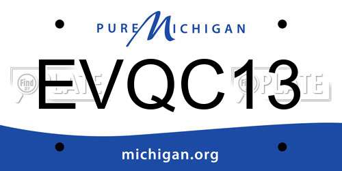 EVQC13 Michigan License Plate