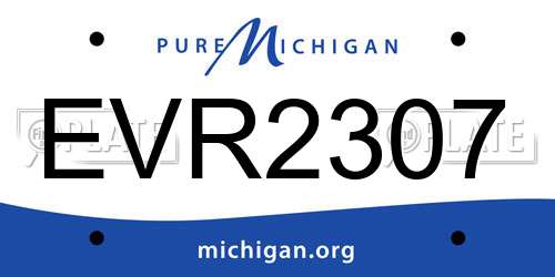 EVR2307 Michigan License Plate