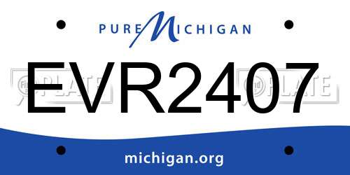 EVR2407 Michigan License Plate