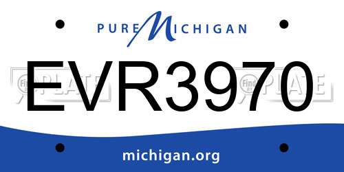 EVR3970 Michigan License Plate