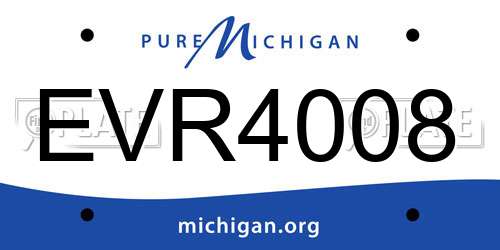 EVR4008 Michigan License Plate