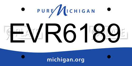 EVR6189 Michigan License Plate