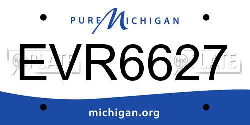 EVR6627 Michigan License Plate