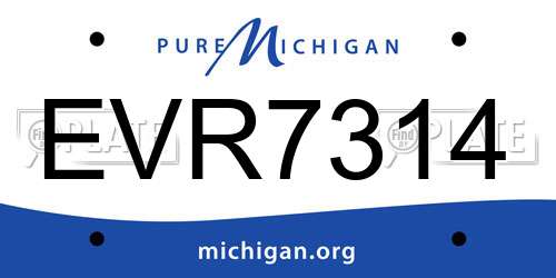 EVR7314 Michigan License Plate