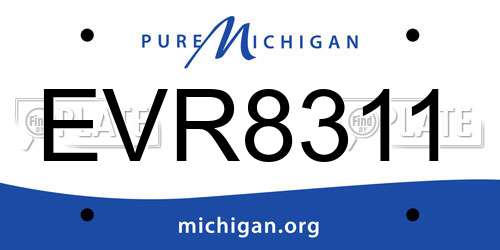 EVR8311 Michigan License Plate
