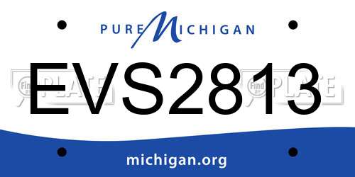 EVS2813 Michigan License Plate