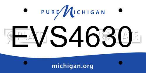 EVS4630 Michigan License Plate