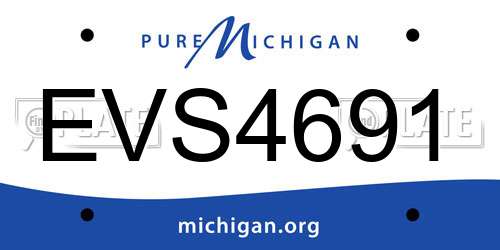 EVS4691 Michigan License Plate