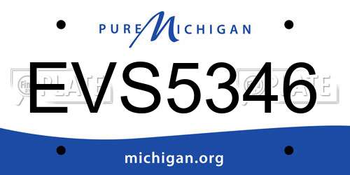 EVS5346 Michigan License Plate