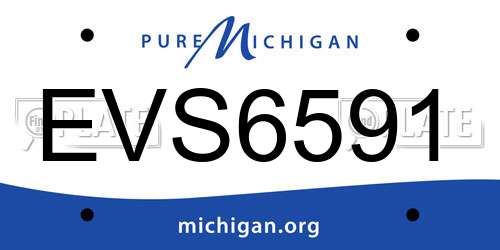 EVS6591 Michigan License Plate