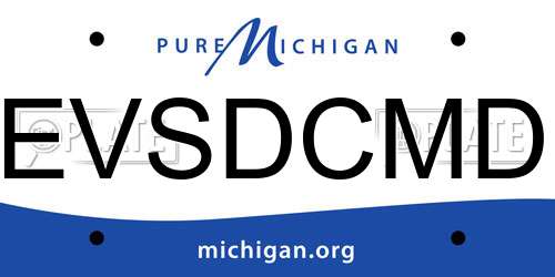 EVSDCMD Michigan License Plate