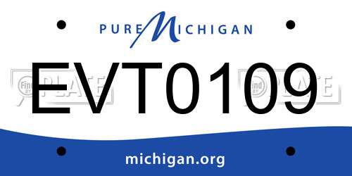 EVT0109 Michigan License Plate