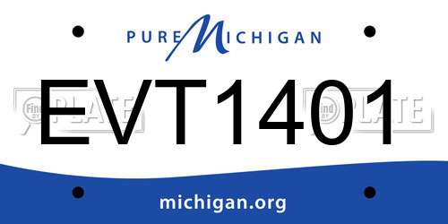 EVT1401 Michigan License Plate