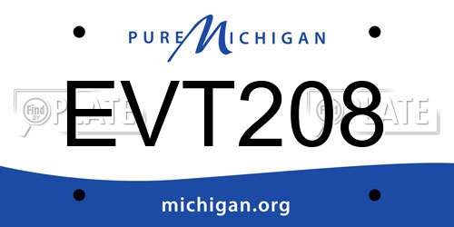 EVT208 Michigan License Plate